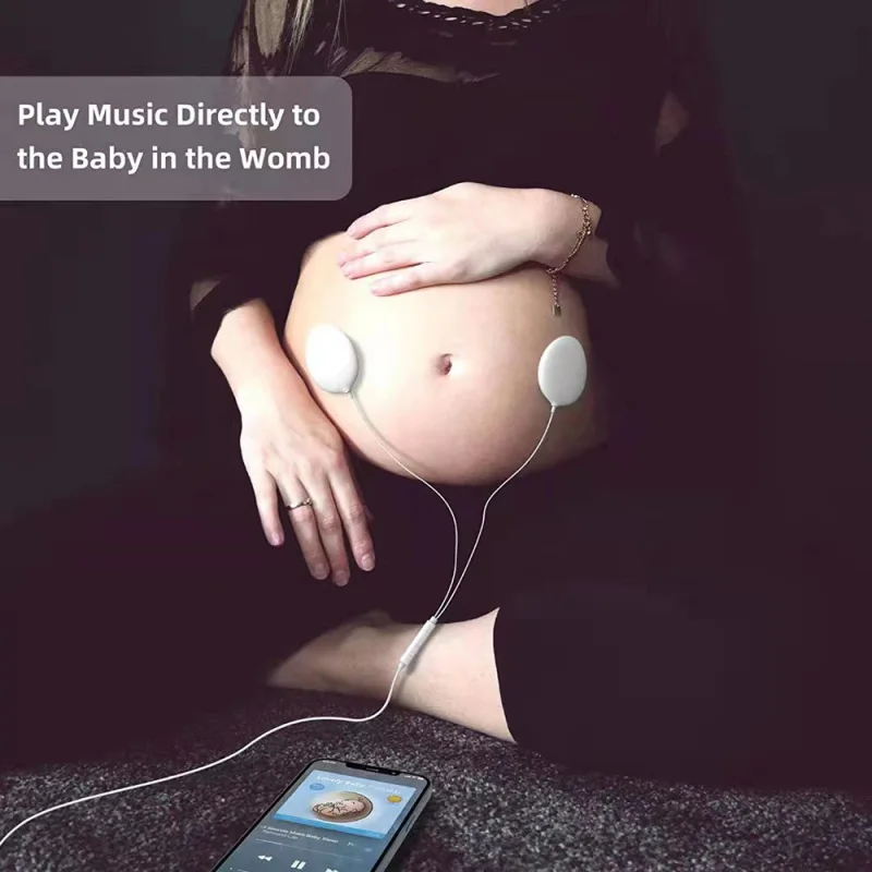 Baby Bump Headphones Prenatal Belly Speakers for Women During Pregnancy to Play Music to Baby in The Womb Safety Baby Headphones