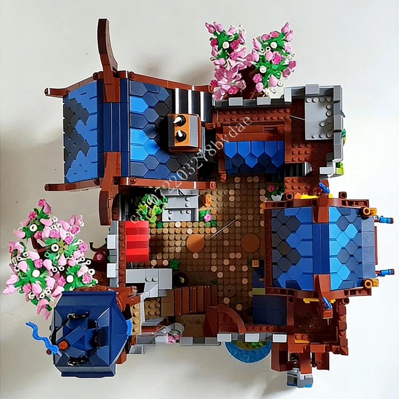 3876 ELEMENTÓW MOC Średniowieczny Zamek Model Budowlany Średniowieczna Forta Falconera Klocki Techniczne Zestaw DIY Zabawka Prezent Świąteczny Dla Dziecka