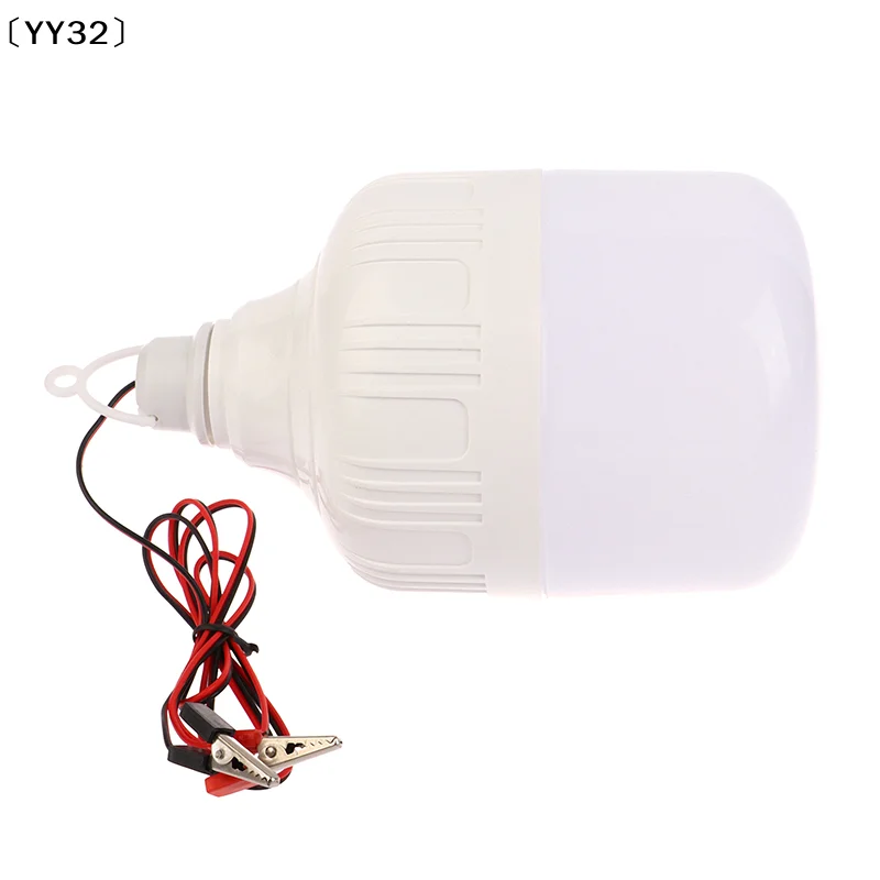 50W 12V Portable Clamp Lamp Emergency Lights Rechargeable LED Lantern Outdoor Tent Lamp BBQ Fishing Camping Lighting Bulb〔YY32〕
