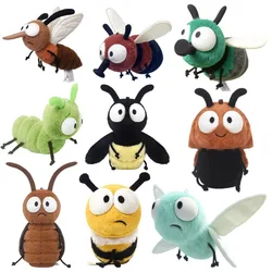 Cartoon Insect Firefly Ladybug Dragonfly Mosquito Bee House Fly Cockroach Plush Toy Stuffed Doll Animal Boy Girl Friend Gift