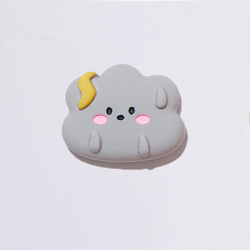 10 Stück Cartoon Wetter Sonne Mond Stern Wolken Regenbogen Flatback Harz Cabochons Handwerk Verzierungen DIY Haarschleifen Dekoration – Detail 10