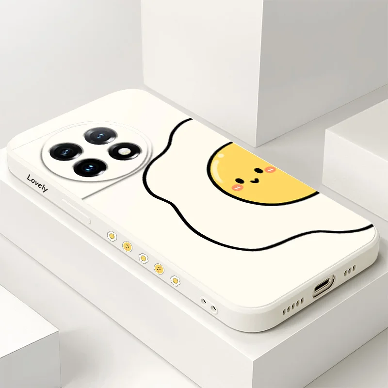 

Tomato And Egg Phone Case For Oneplus 13 13R 12 12R 11 11R 10 10R 10T 9R 9RT 9 8T 8 7 7T Pro 5G Liquid Silicone Cover