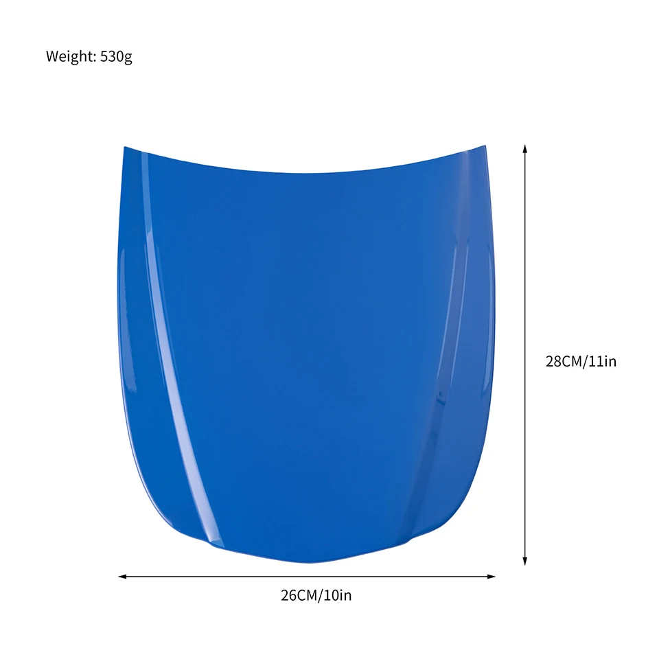 Paint Protection Film Test Panel – Blue Mini Car Hood Display Model in Metal & Plastic, for PPF Demonstration MO-179C
