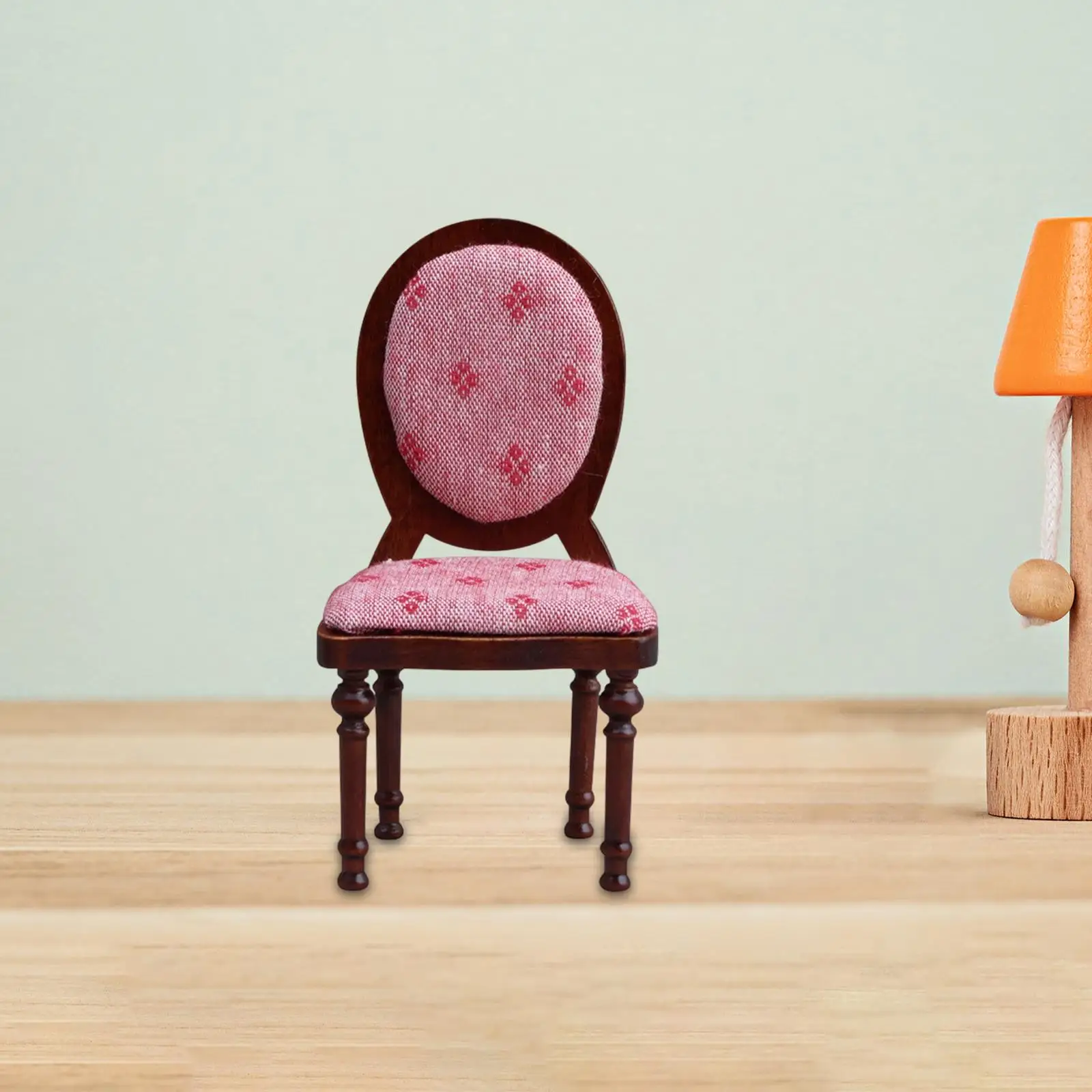 

1/12 Dollhouse Chair Model Miniature Furniture Simulated Mini for DIY Projects Micro Landscape Decoration Accessories Layout