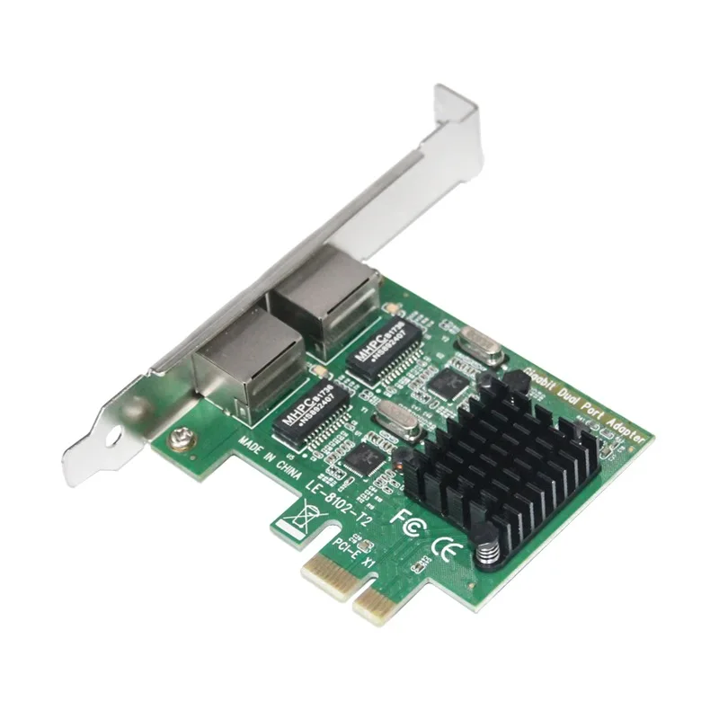 Server PCIE dual-port Gigabit network interface card PCI-E two-port 1000M network port convergence soft route RTL8111