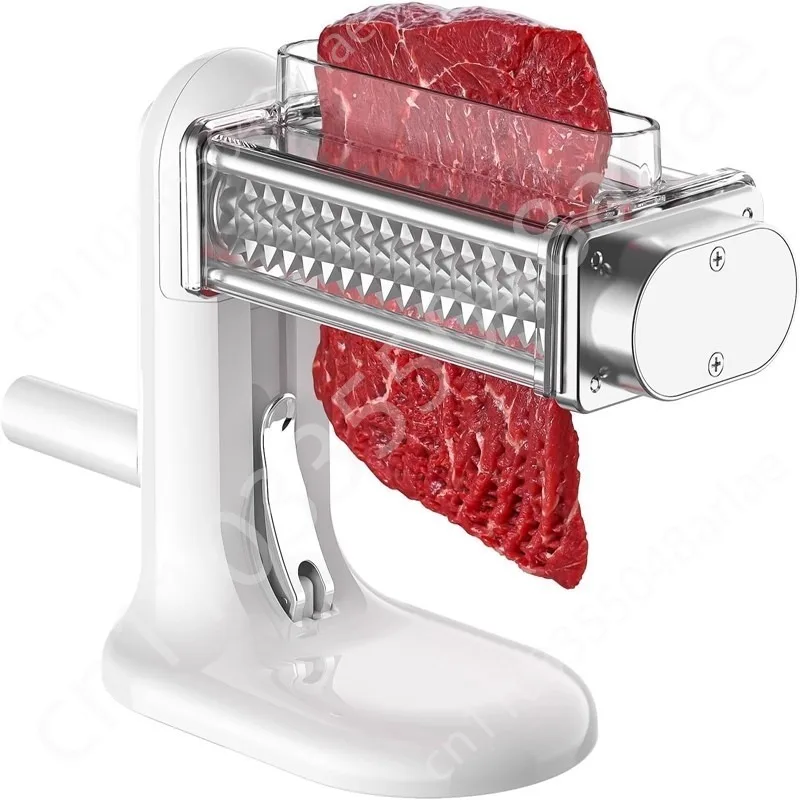 Manual Meat Tenderizer Tool, Meat Tenderizer Machine with Stainless Steel Gear, Steak Flatten Cuber Rolling Meat Poultry Tenderi