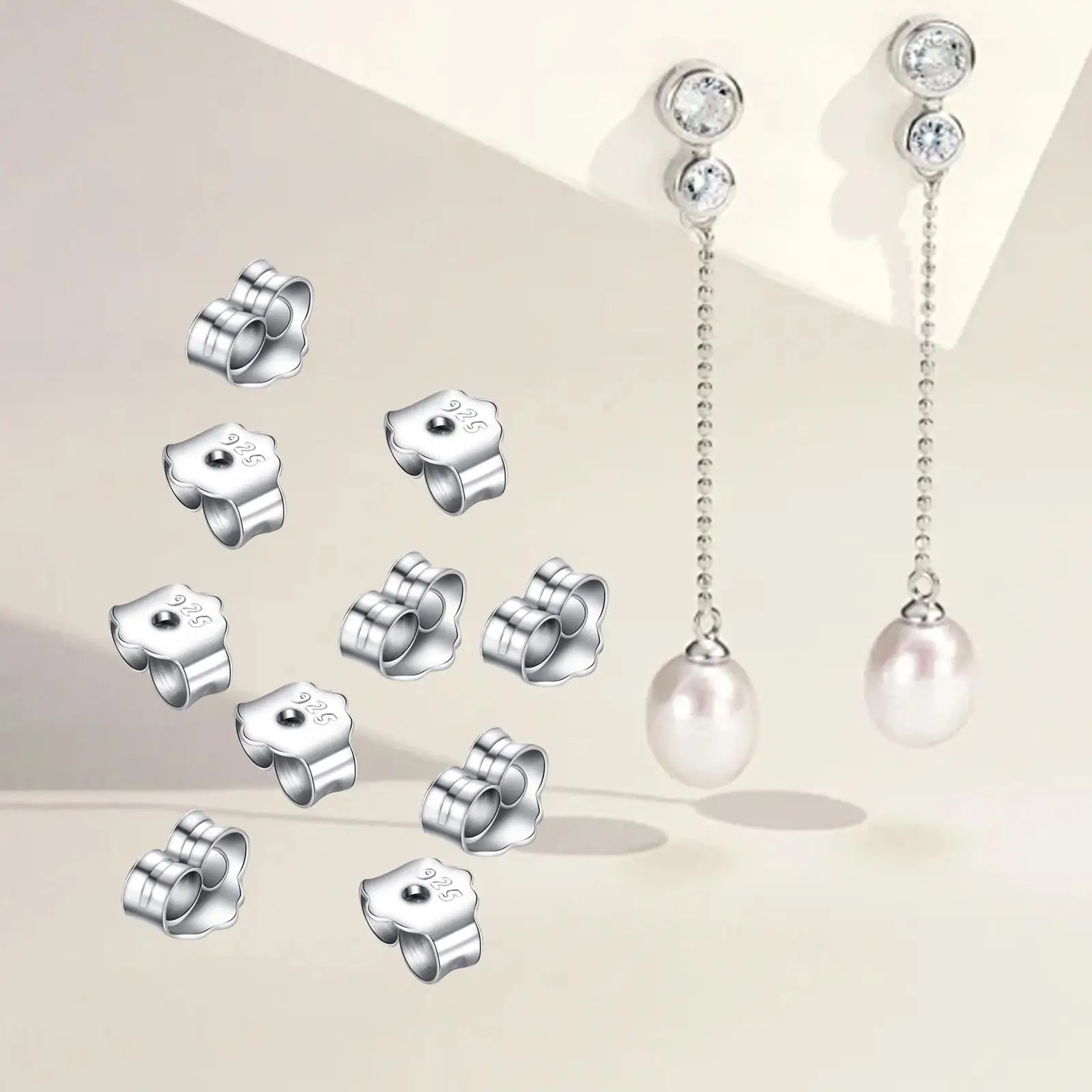 

10 Pieces Locking Earring Backs DIY Earring Stoppers for DIY Earring Lovers