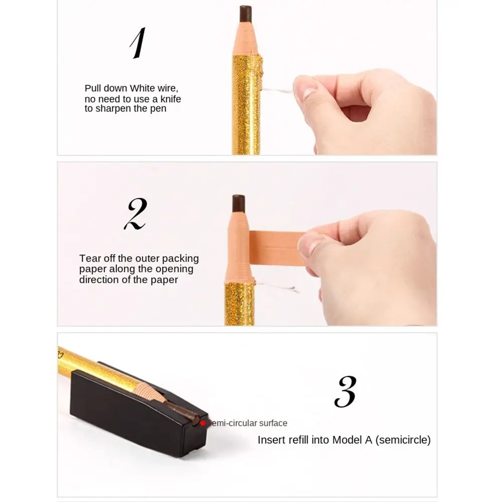 Maquilleur imperméable à l'eau tête Extra-fine Laser rehausseurs de sourcils yeux maquillage outils cosmétiques tirer ligne crayon à sourcils