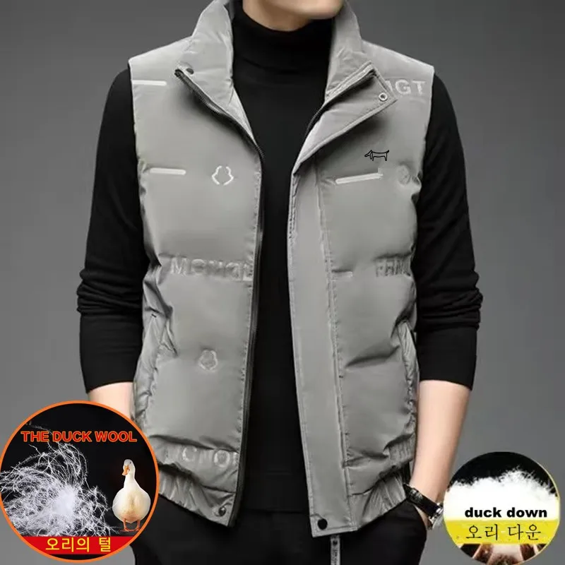 

Winter Golf Jackets Vest For Men White Duck Down Jacket Golf Coatst Waistcoat Keep Warm Golf Wear Men Clothing Duck Feather 골프웨어