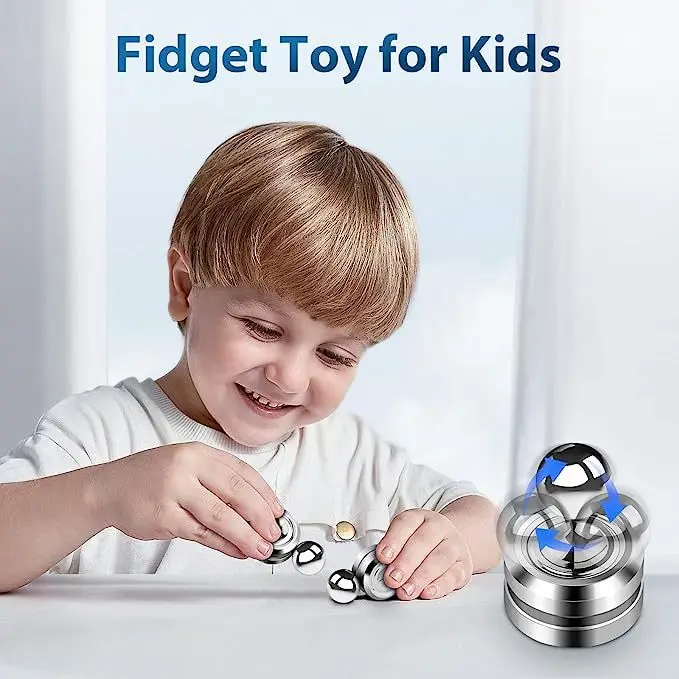 Metall Orbiter Fidget Spinner Spielzeug Erwachsene Desktop Stress Relief Hypnose Rotary Gyro Fingertip Spielzeug Kinetische Runde Spinner Kinder Geschenk