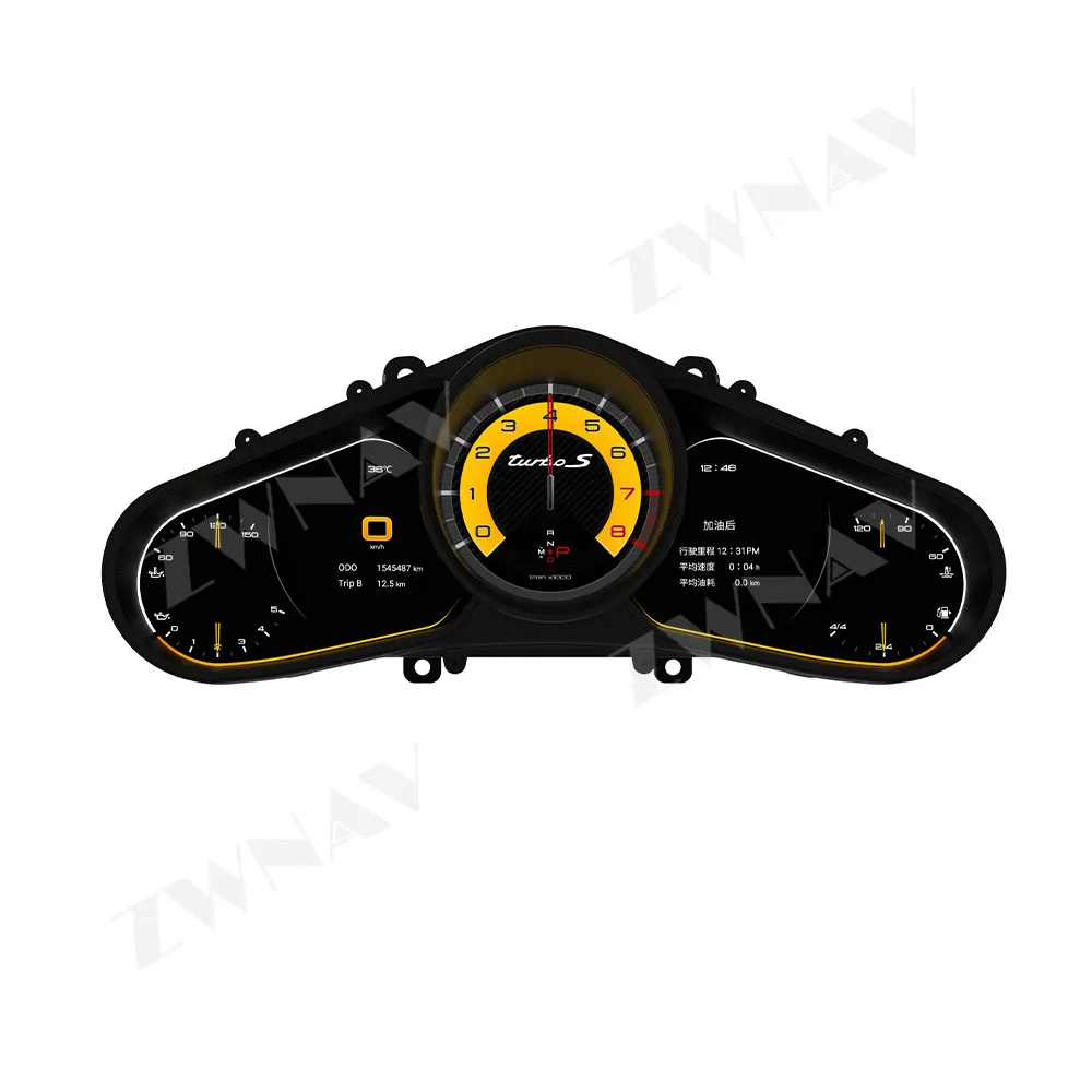 For Porsche Cayenne 2010-2016 LCD Digital Cluster Instrument Panel Dashboard Screen Auto Speedometer Upgrade Replacement Gauge