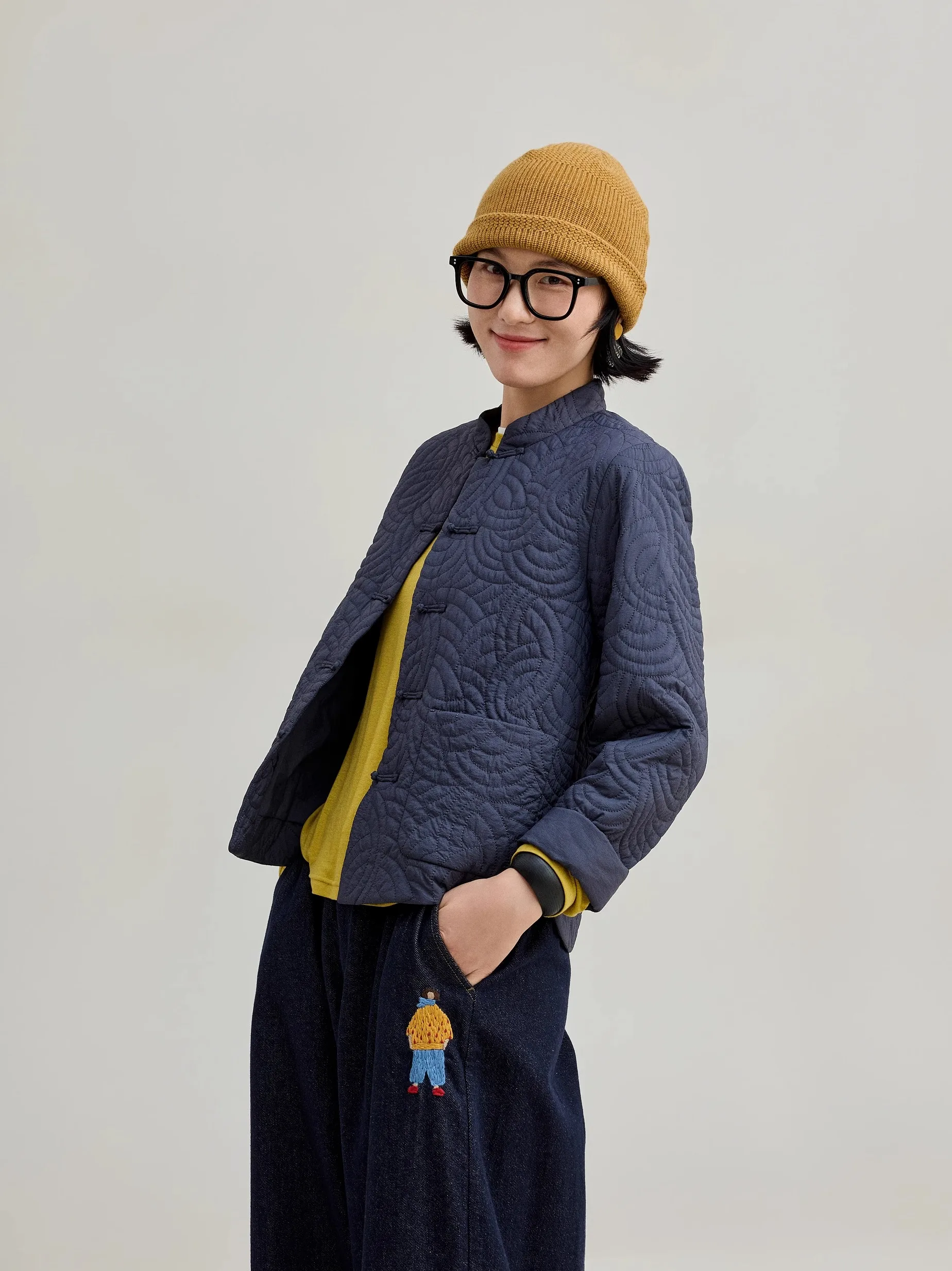 

Хлопковое стеганое пальто Mallin в стиле ретро с вышивкой, с воротником-стойкой, в китайском художественном стиле, с длинными рукавами, стандартный крой