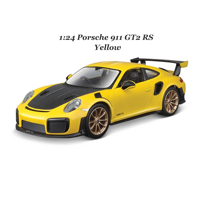 Bburago 1:24 Porsche Taycan Turbo S 911GT2 RS Cars Alloy Diecast Model Car Collection Gifts For Adults Children