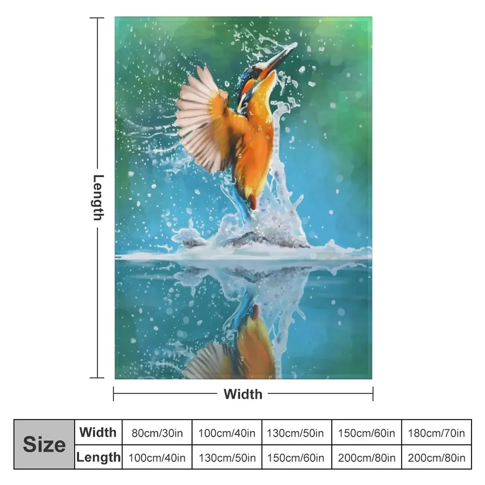 kingfisher Throw Blanket Sofa Quilt Polar for winter Furrys Blankets