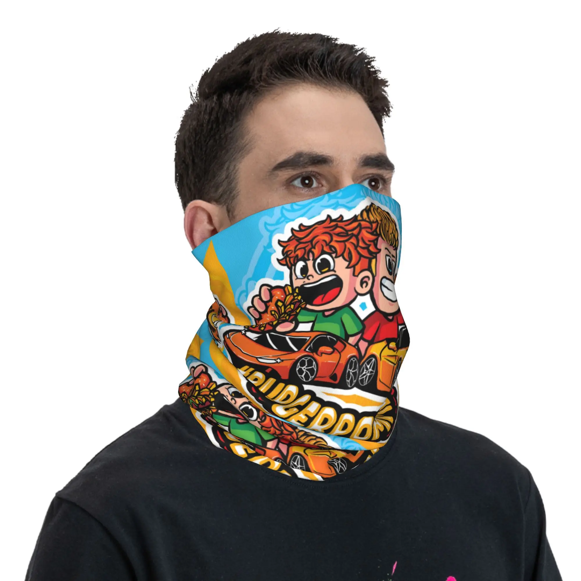 مخصص L-Lukasbses B-Burgerpommes الهيب هوب باندانا الرقبة الجراب للتزلج الجري النساء الرجال التفاف وشاح كلاسيكي     عقال أكثر دفئا