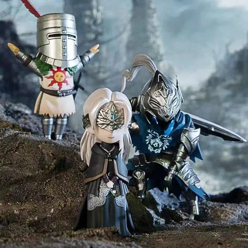 1-4 قطعة شخصية أنيمي نسخة النفوس المظلمة Q ، Solaire Artorias Ornstein Fire Keeper ، دمية أنيمي ، نموذج لعبة لهدايا الأطفال