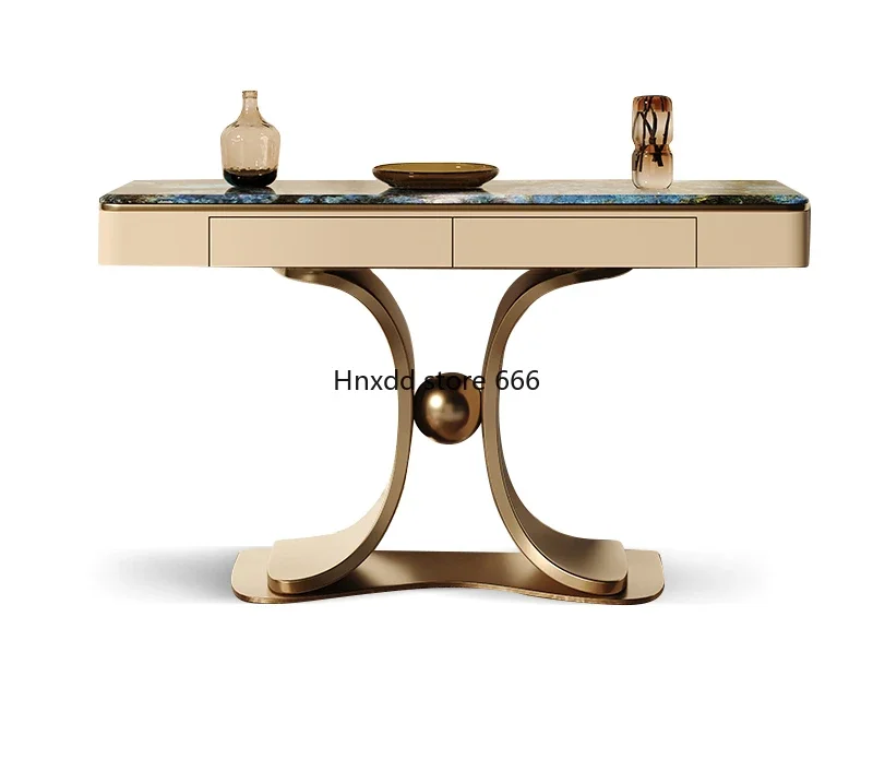 Natural luxury stone entrance table Villa entry light luxury high-end entrance platform