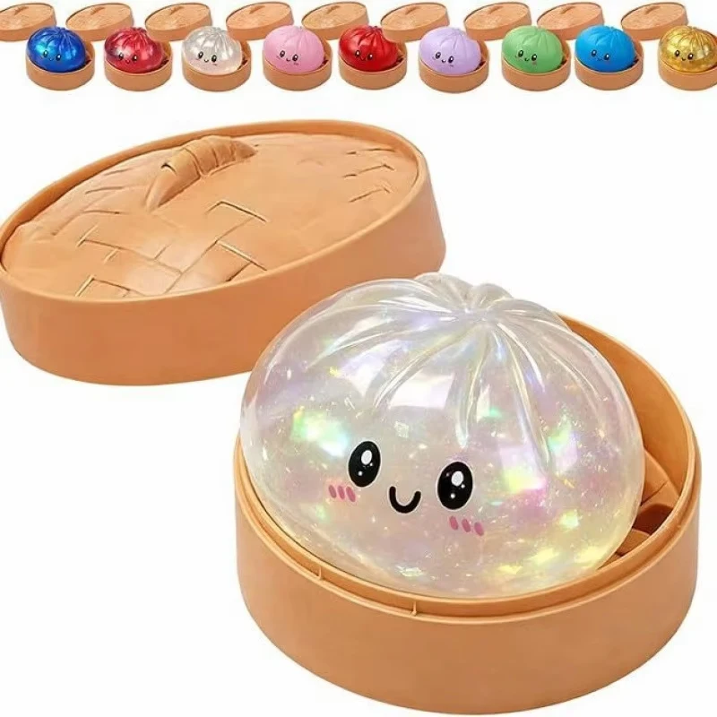 Hot Dumpling Decompression Squish Balls Reusable Low Rebound Stress Dough Toys for Home Office Decoration Daily Gifts