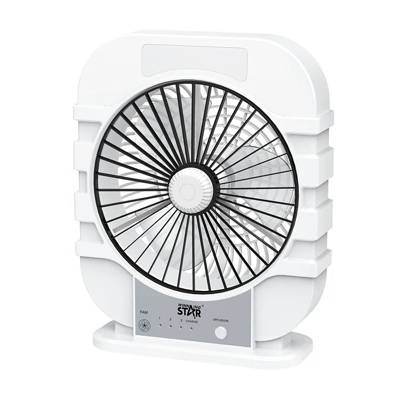 8inch 3-Speed Adjustment Mini Fan USB Rechargeable Floor Fan for Student Dormitory Home Outdoor Camping Office Small Desktop Fan