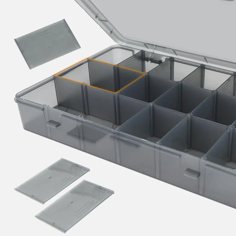 9/12/15/18/24 compartimentos caja almacenamiento plástico joyería pendiente tornillo accesorios
