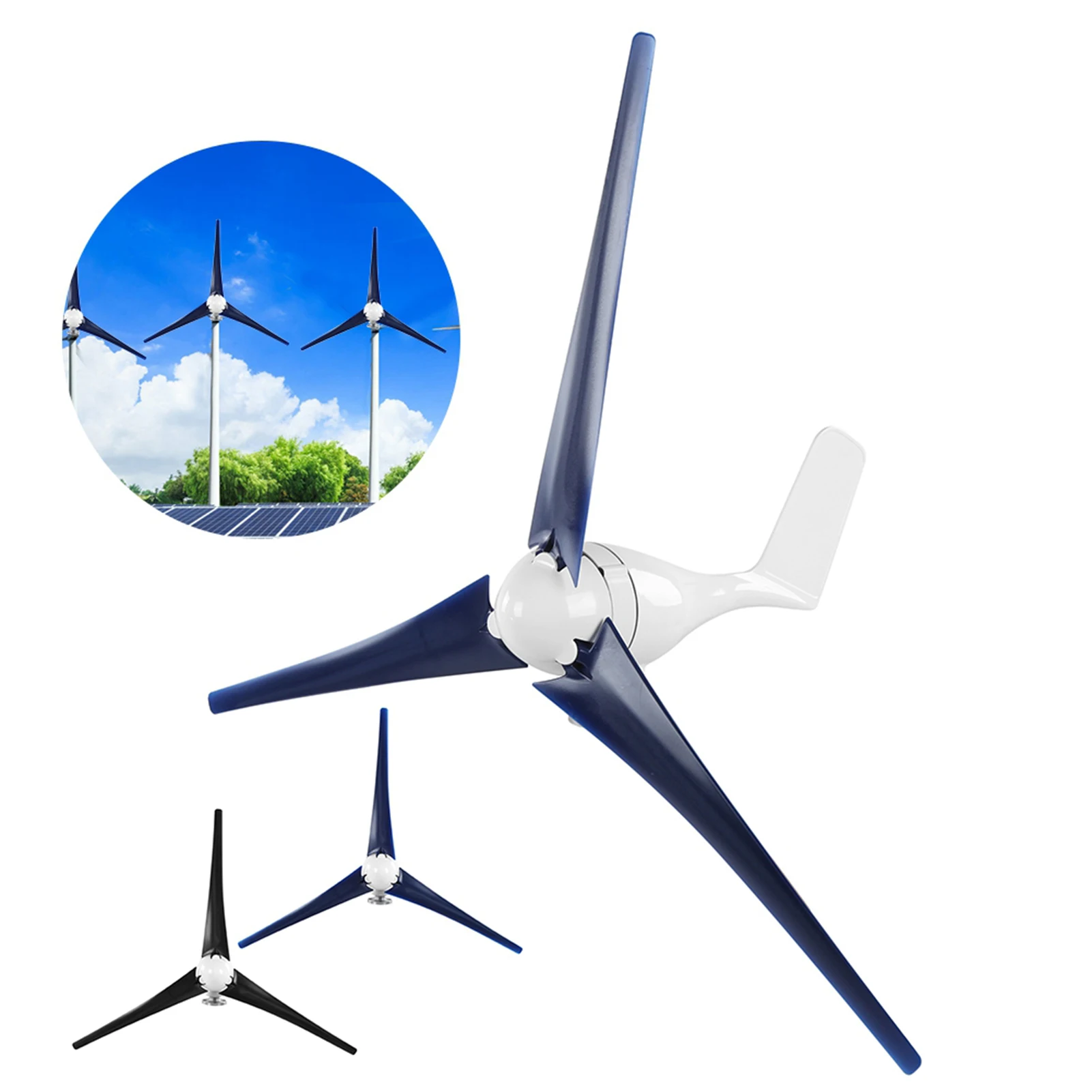 100W Wind Turbines Generator Kit 3 Blade Aerogenerator with Controller Accessory Aerogenerator Kit with Controller