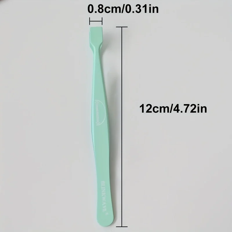 Präzisions-Wimpernpinzette für untere Wimpern, Anfänger-Wimpernpinzette mit flachen, breiten Spitzen, hochwertiger Wimpernapplikator aus Edelstahl, rutschfest