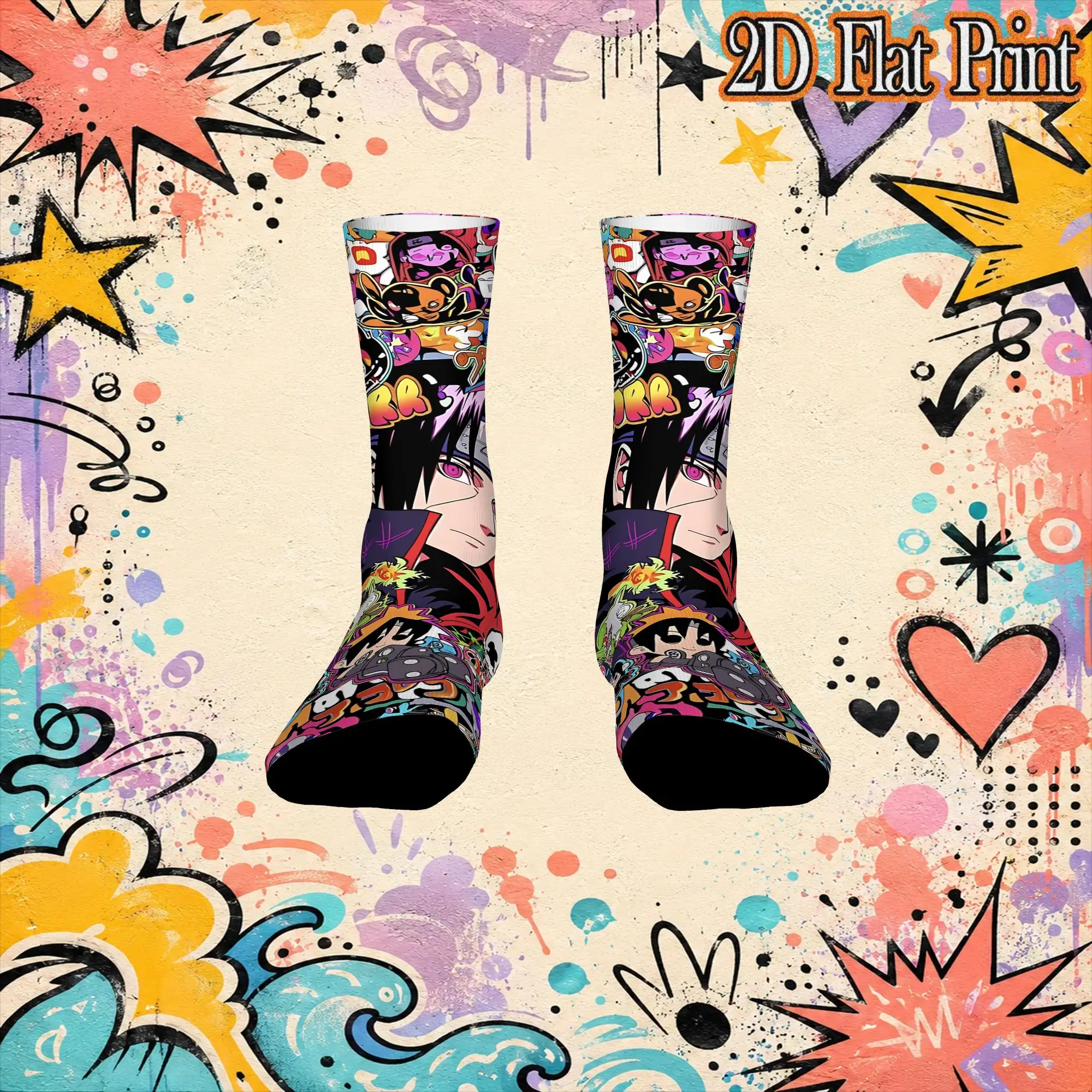 Sport Anime Narutos Theme Crazy Running Men's compression Socks Unisex items Crew Sock Cycling socks