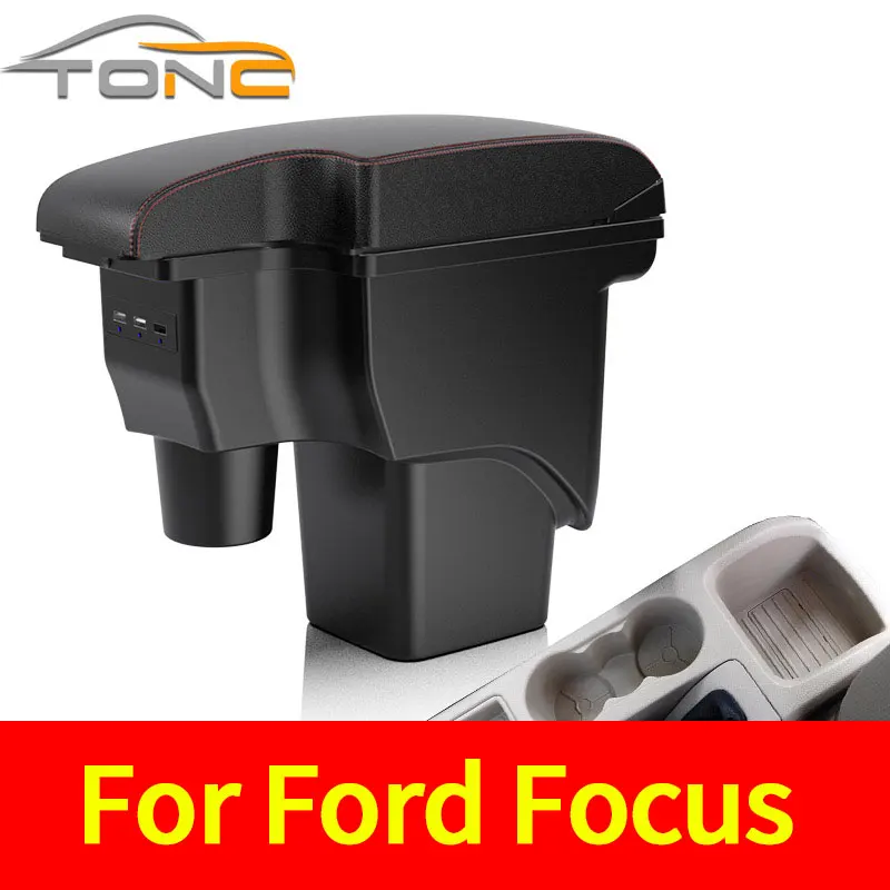 Do Ford Focus 2 Podłokietnik do Ford Focus mk2 Podłokietnik samochodowy Akcesoria samochodowe Szczegóły wnętrza Części modernizacyjne Schowek USB