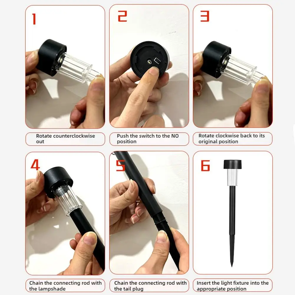 5PCS Outdoor Solar Rasen Lampen Wasserdichte Garten Lichter Led Solar Pathway Lichter Landschaft Lichter Hof Rasen Dekoration