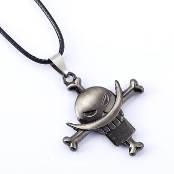 Anime One Piece barba blanca Edward Newgate figura modelo niños juguetes regalo Cosplay collar de Metal colgante joyería