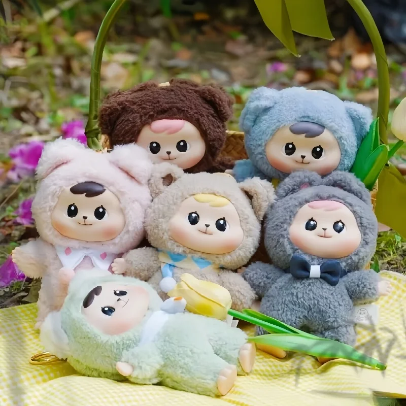 

New Bao-Ao Hugging Series Model Dolls Plush Little Bear Figure Cute Tabletop Desktop Ornaments Toy Surprise Birthday Gifts