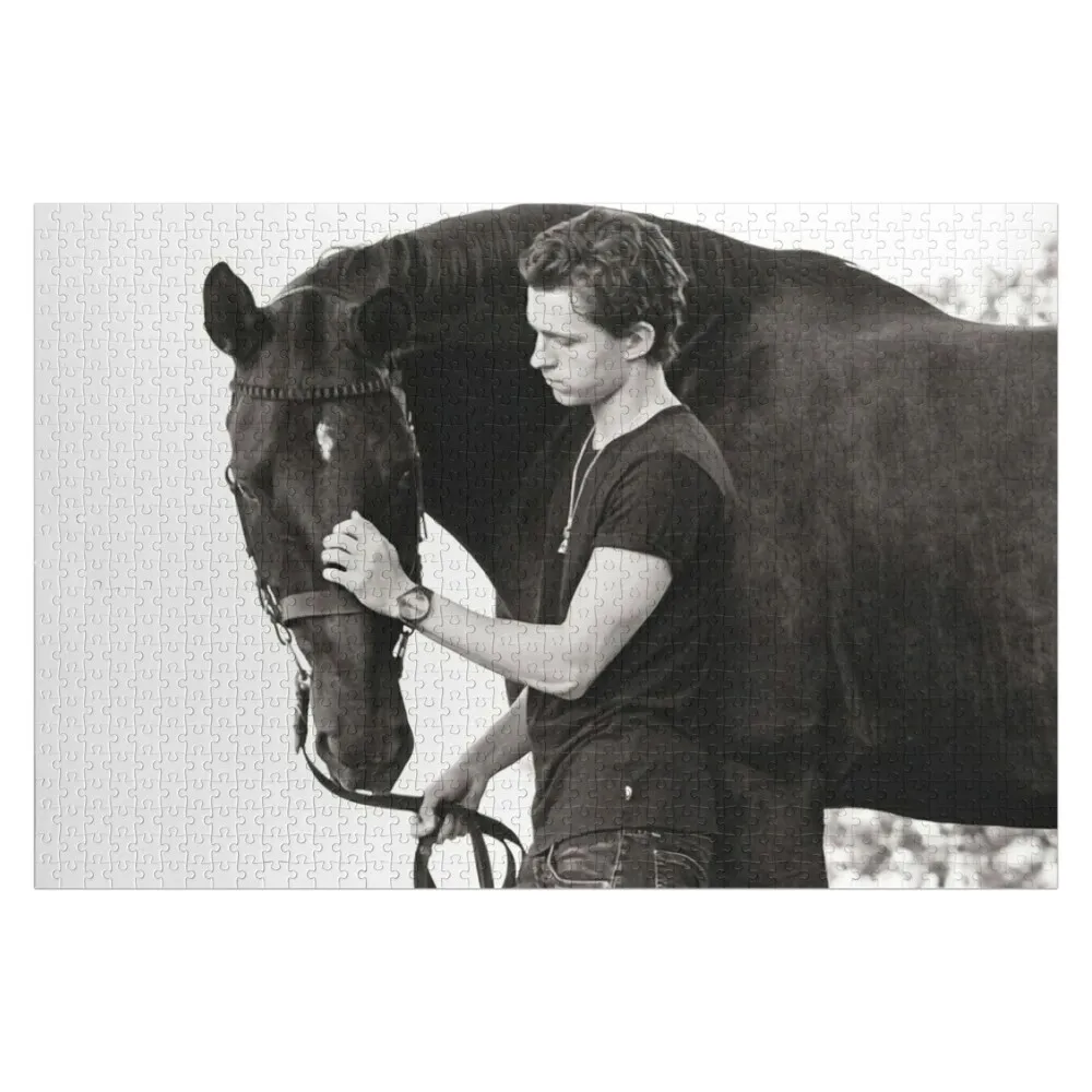 

black horse tom holland Jigsaw Puzzle Custom Gifts Wooden Jigsaws For Adults Personalized Puzzle