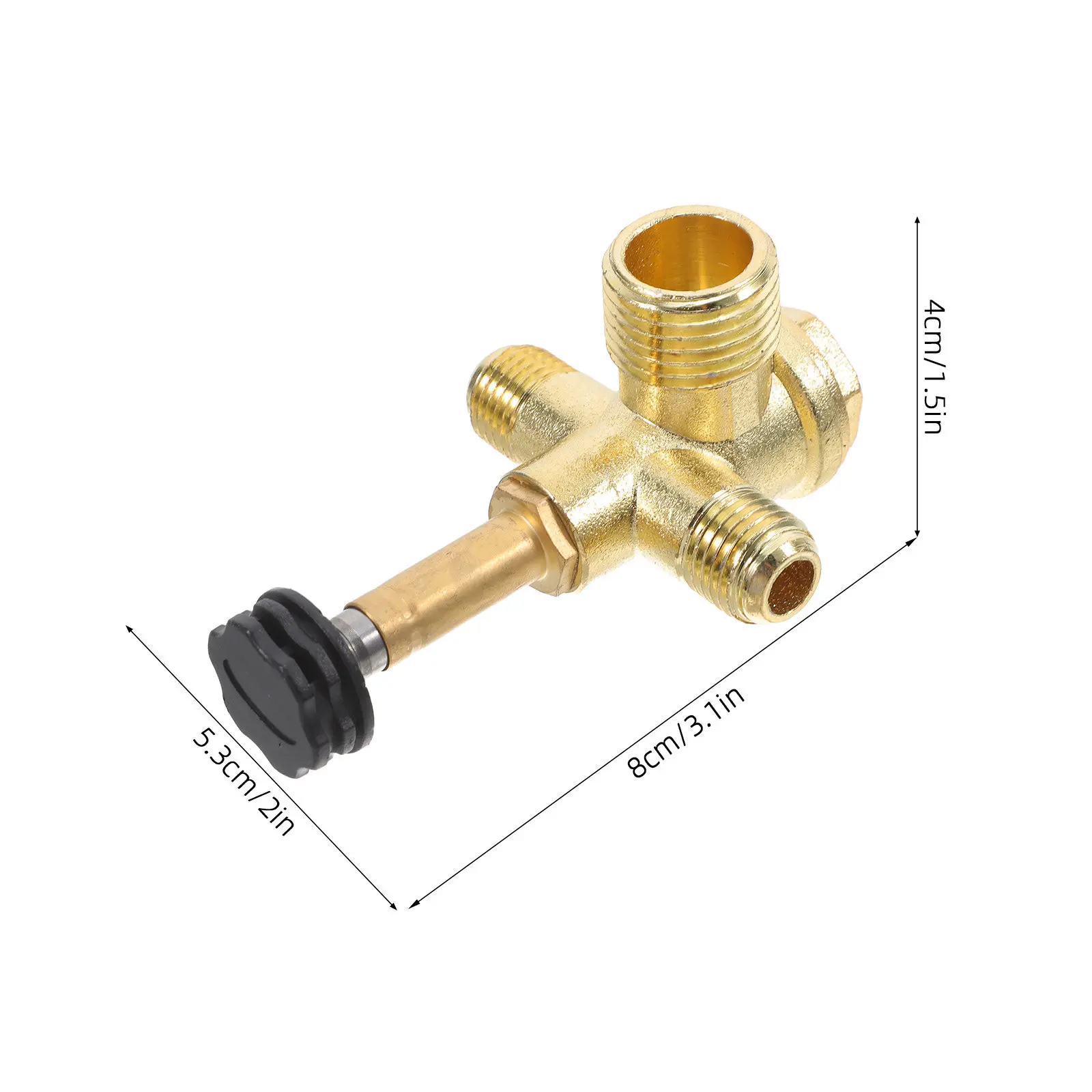 4 Way Air Compressor Check Valve Threaded Non-Return Valve for Pneumatic Systems Pipeline Connection Air Pressure Tank