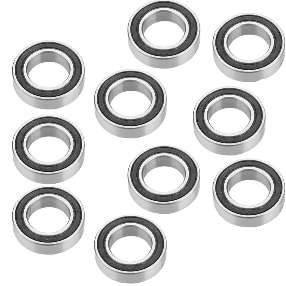 10Pcs 15267-2RS Rubber Sealed Deep Groove Ball Bearing 15X26X7mm Sealed Radial Ball Ring Bicycle Bottom Hub Bearing