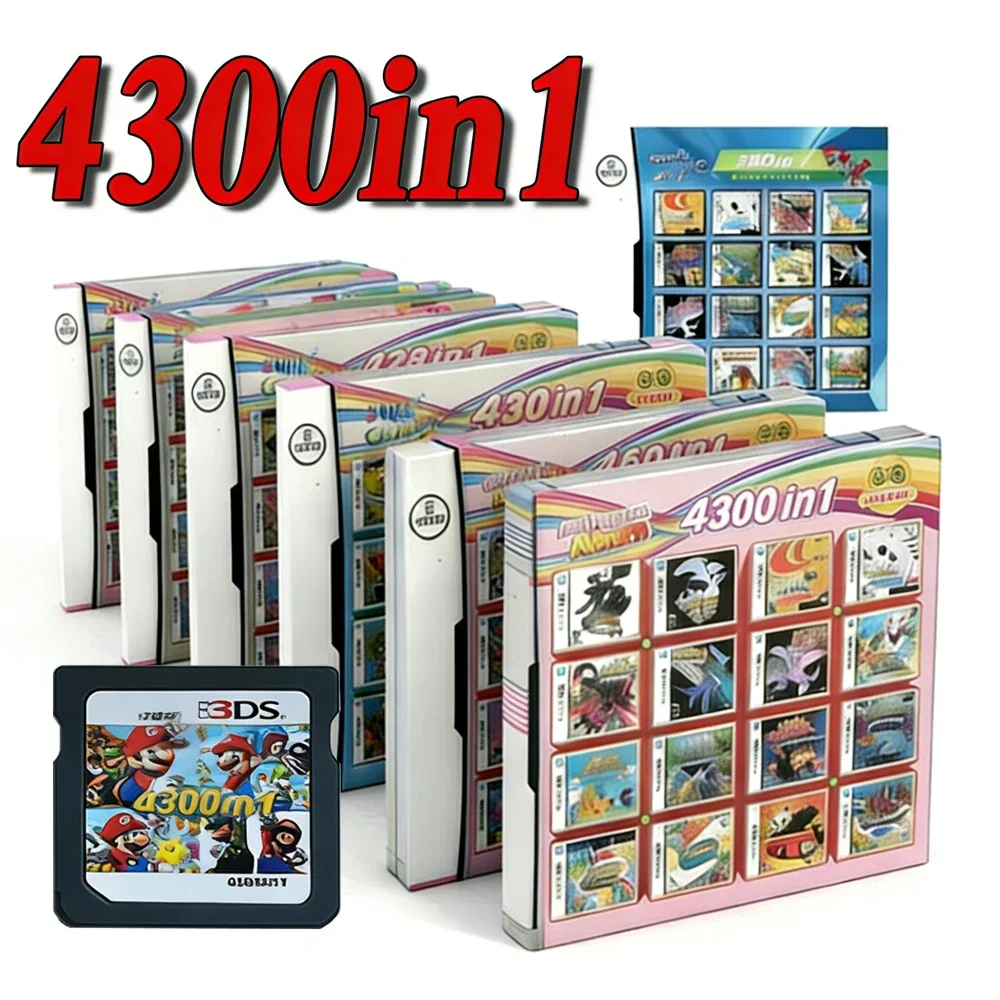 New 4300 in 1 Compilation DS NDS 3DS 3DS NDSL Game Cartridge Card Video Game Handheld Player (R4 card)