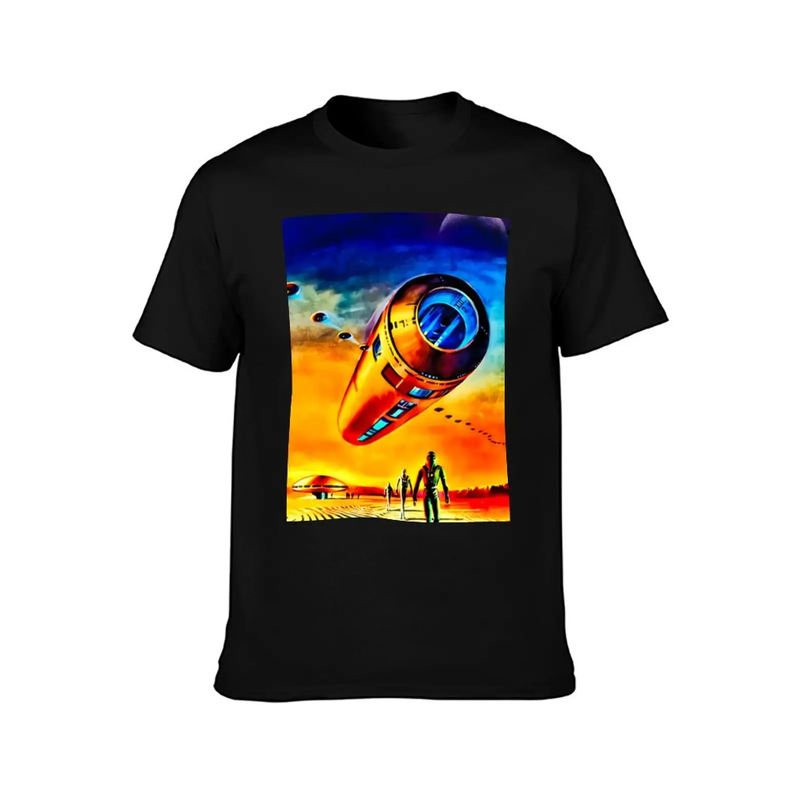 Equator - Vintage Sci-Fi Art T-Shirt vintage graphic tee oversized t shirt customizeds men clothing