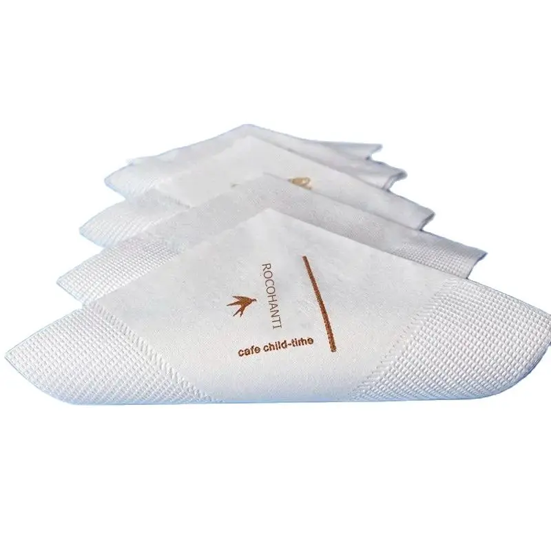 

200pcs High Quality Solid Color Printed Disposable Custom Table Paper Dinner Napkins Logo