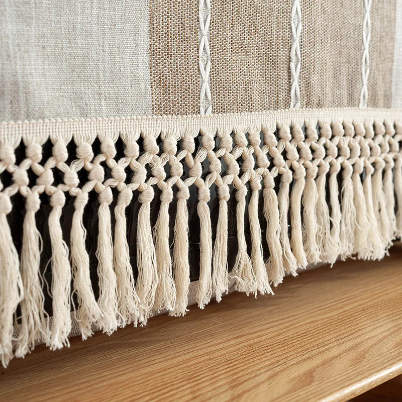 Nordic Style Plain Cotton-Linen Dust Cover LCD TVs Modern Minimalist Design dustcloth for Monitors TV Cover