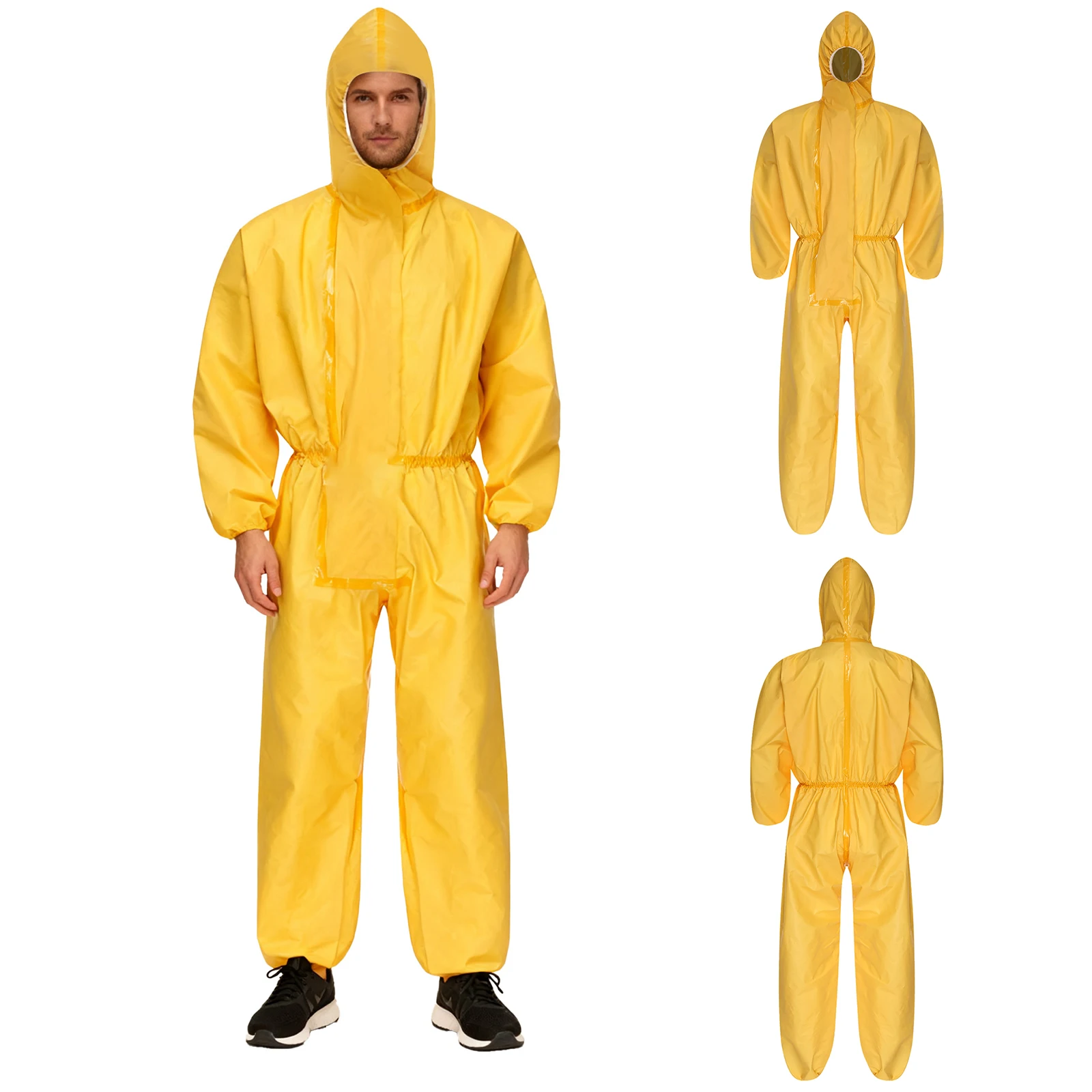 بدلة عمل بقلنسوة واقية يومية للجنسين، بدلة مقاومة للماء لنقل المختبر، رش الطلاء، ورشة عمل العمل #4