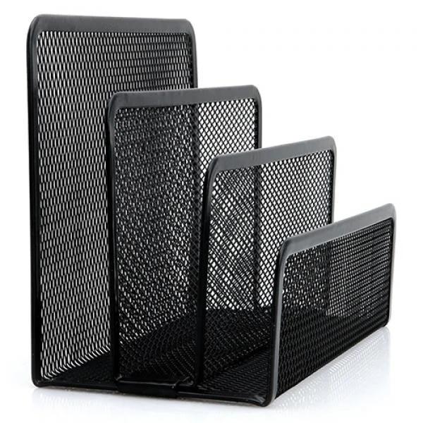 File Holder Organizer Black Mesh Letter Sorter Mail Business Document Tray Desk Office File Tray Organizer Escritorio
