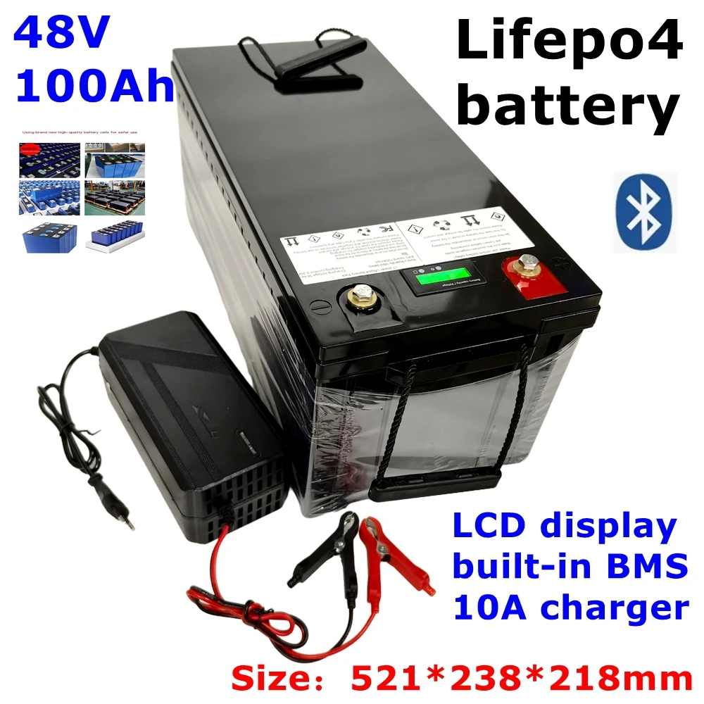 LT-48V 100Ah Lifepo4 Lithium Iron Phosphate Batteries For Solar Boat Inverter Golf Cart.