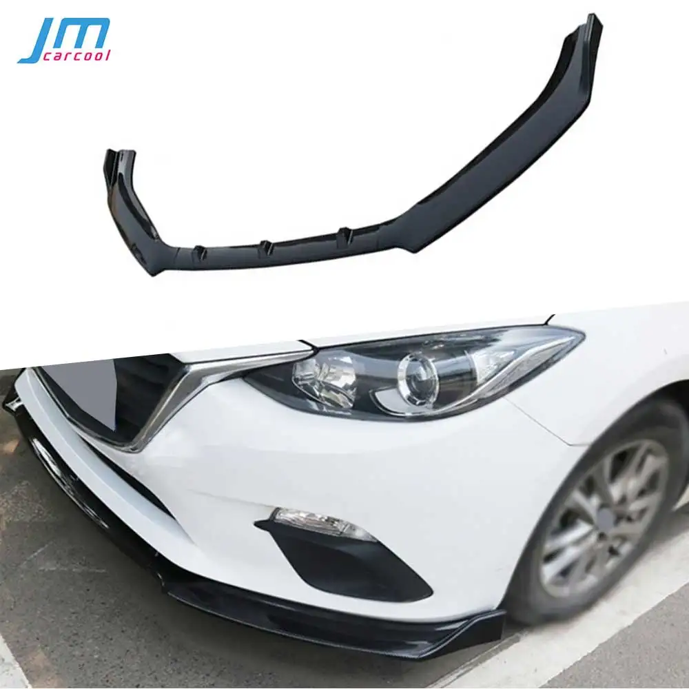 Car ABS Front Bumper Lip Guard Trim Styling Guard Chin Aprons Spoiler Splitters Bodykit for MAZDA 3 Axela 2014-2020Accessories