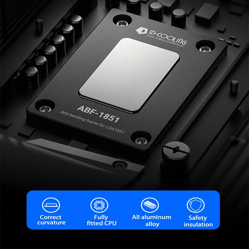 ID-COOLING ABF-1851 CPU Anti-bend Buckle Full Frame Fit and Fixation Anti-Bending Frame for LGA1851 with L-Shaped Screwdriver