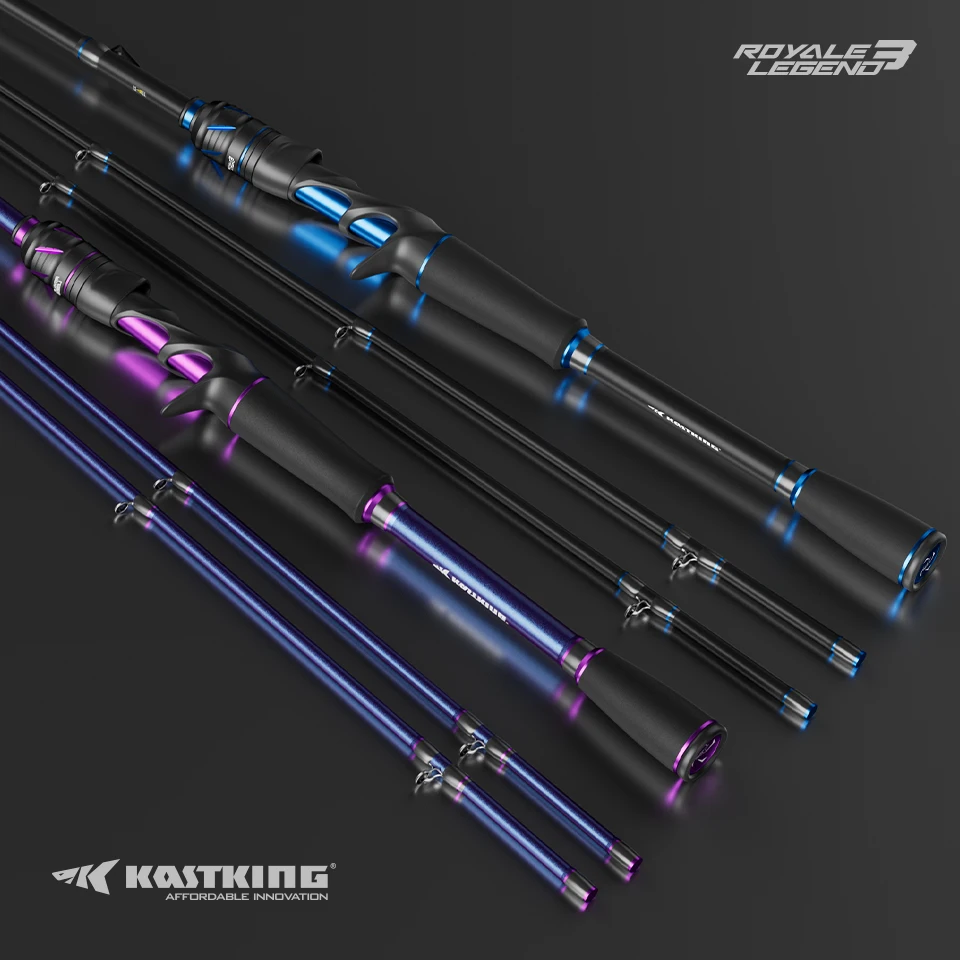 KastKing Royale Legend III Carbon Spinning Casting Fishing Rod with 2.13m2.4m Baitcasting Rod for Bass Pike Fishing