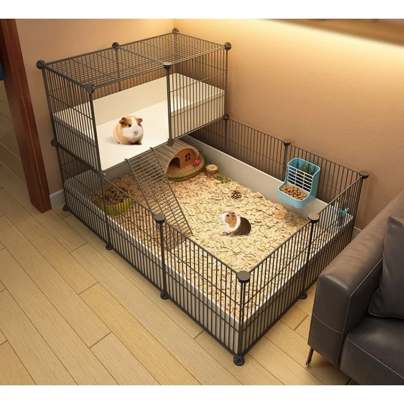 

Guinea pig cage large free villa small indoor feeding