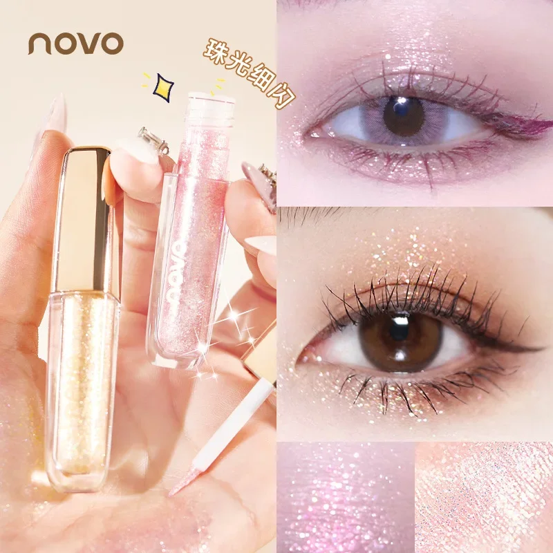 Novo Kristal Sparkle Oogschaduw Vloeistof, Parelmoer Aegyo Sal Lovertjes Glitter Waterdichte Druppel Traan Schittering Oogschaduw