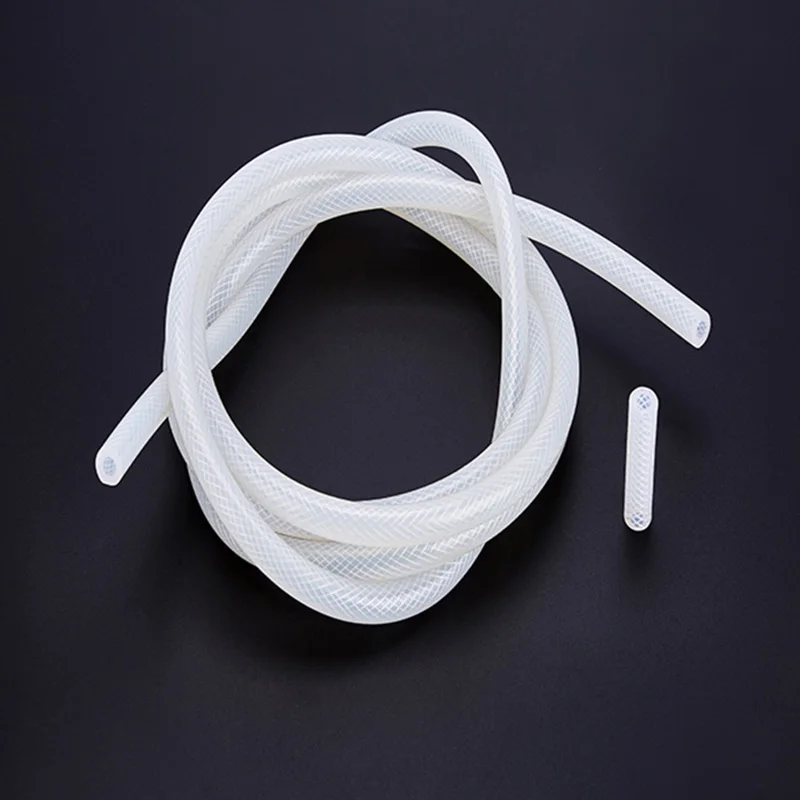 1 Meter High Pressure Braided Silicone Tube 4-19mm Food Grade Steam Distillation Rubber Hose Heat Resistant Flexible Rubber Tube