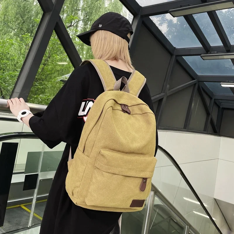 

2025 Fashion Simple Man Women Backpacks Bags Schoolbags High Capacity Quality With Fashionable Pockets Multi-Zipper For Working