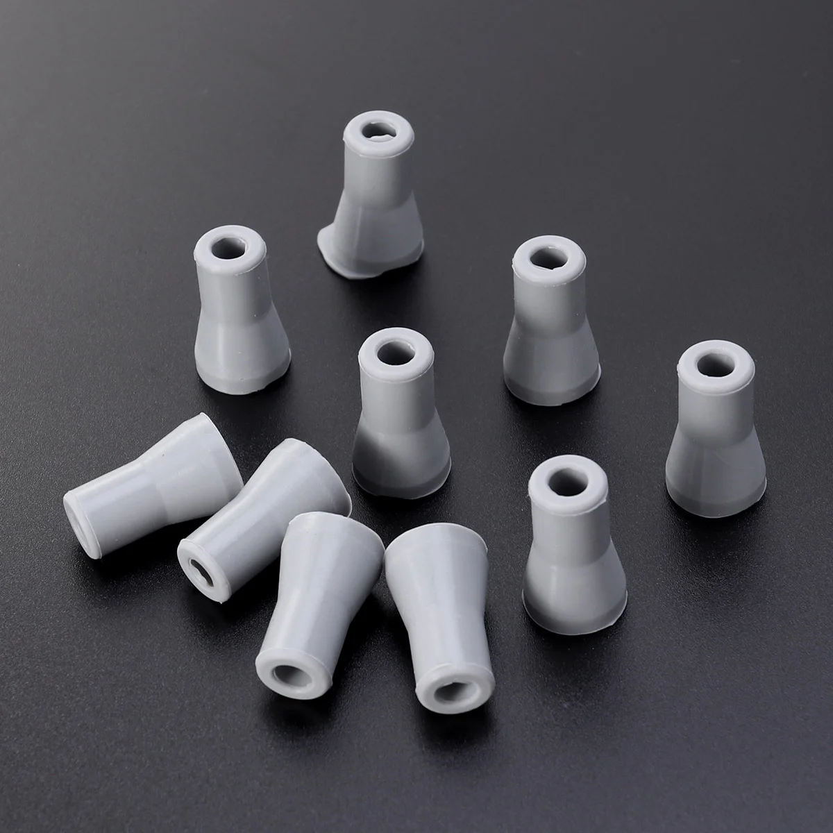 10pcs/ Suction Tube Adaptor Saliva Swivel Ejector Convertor for Dentist Surgical Silicon Ejector Snap Tip (Grey)