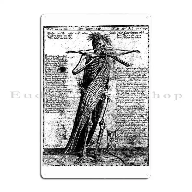 Allegory Of Death As Crossbowman Gerhard Altzenbach Metal Plaque Poster Garage Home Plaques Printed Home Tin Sign Poster